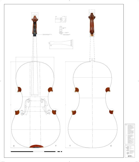 Dessin technique violoncelle E.968.8.39